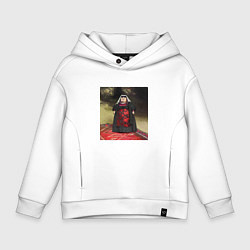 Толстовка оверсайз детская Грузинская женщина, цвет: белый