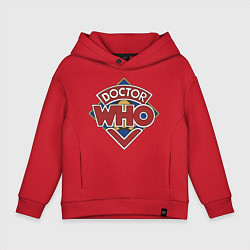 Толстовка оверсайз детская Doctor Who, цвет: красный