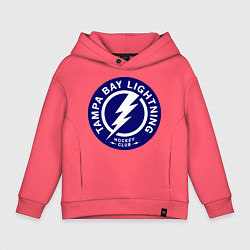 Толстовка оверсайз детская HC Tampa Bay Lightning, цвет: коралловый