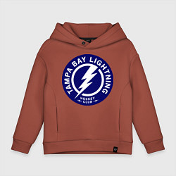 Толстовка оверсайз детская HC Tampa Bay Lightning, цвет: кирпичный
