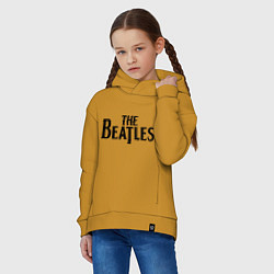 Толстовка оверсайз детская The Beatles, цвет: горчичный — фото 2