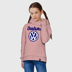 Толстовка оверсайз детская Volkswagen Das Auto, цвет: пыльно-розовый — фото 2