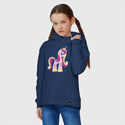 Толстовка оверсайз детская Принцесса Каденс, цвет: тёмно-синий — фото 2