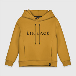 Толстовка оверсайз детская Lineage logo, цвет: горчичный