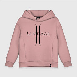 Толстовка оверсайз детская Lineage logo, цвет: пыльно-розовый