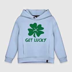 Толстовка оверсайз детская Get lucky, цвет: мягкое небо