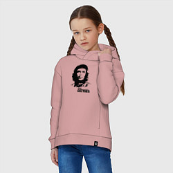Толстовка оверсайз детская Эрнесто Че Гевара, цвет: пыльно-розовый — фото 2