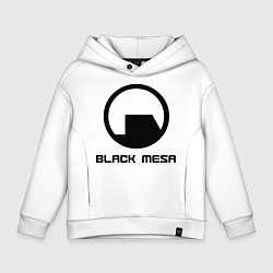 Толстовка оверсайз детская Black Mesa: Logo, цвет: белый