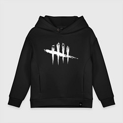 Толстовка оверсайз детская Dead by Daylight White Logo, цвет: черный