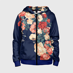 Детская толстовка на молнии Fashion flowers