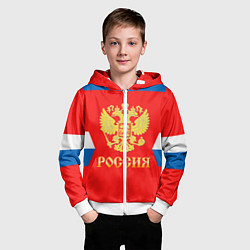 Толстовка на молнии детская Сборная РФ: #77 TELEGIN, цвет: 3D-белый — фото 2