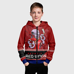 Толстовка на молнии детская Detroit Red Wings, цвет: 3D-синий — фото 2