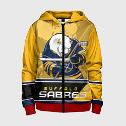 Толстовка на молнии детская Buffalo Sabres, цвет: 3D-красный