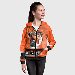 Толстовка на молнии детская Philadelphia Flyers, цвет: 3D-черный — фото 2