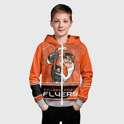 Толстовка на молнии детская Philadelphia Flyers, цвет: 3D-меланж — фото 2