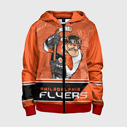 Толстовка на молнии детская Philadelphia Flyers, цвет: 3D-красный