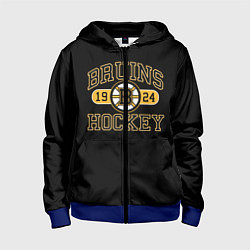 Толстовка на молнии детская Boston Bruins: Est.1924, цвет: 3D-синий