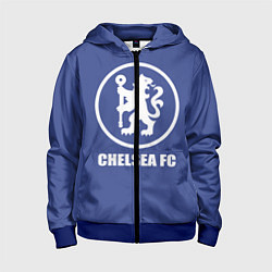 Толстовка на молнии детская Chelsea FC, цвет: 3D-синий