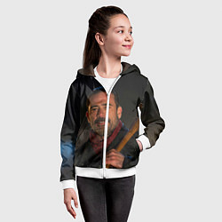 Толстовка на молнии детская Ниган, цвет: 3D-белый — фото 2