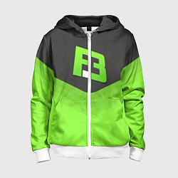 Толстовка на молнии детская FlipSid3 Uniform, цвет: 3D-белый