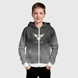 Толстовка на молнии детская Wings Uniform, цвет: 3D-белый — фото 2