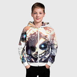 Толстовка на молнии детская Sans and snow, цвет: 3D-белый — фото 2