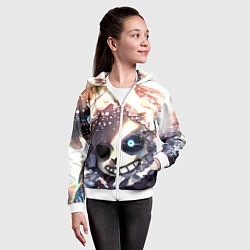 Толстовка на молнии детская Sans and snow, цвет: 3D-белый — фото 2