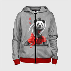 Толстовка на молнии детская Master Panda, цвет: 3D-красный