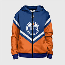 Толстовка на молнии детская NHL: Edmonton Oilers, цвет: 3D-синий
