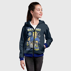 Толстовка на молнии детская Nuka Bombs, цвет: 3D-синий — фото 2