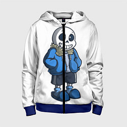 Толстовка на молнии детская Undertale, цвет: 3D-синий
