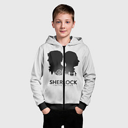 Толстовка на молнии детская Sherlock Edition, цвет: 3D-черный — фото 2