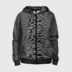 Толстовка на молнии детская Joy Division: Unknown Pleasures, цвет: 3D-черный