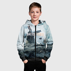 Толстовка на молнии детская Battlefield 1 цвета 3D-черный — фото 2
