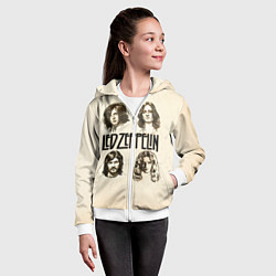 Толстовка на молнии детская Led Zeppelin Guys, цвет: 3D-белый — фото 2