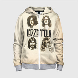 Толстовка на молнии детская Led Zeppelin Guys, цвет: 3D-меланж