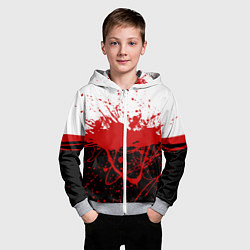 Толстовка на молнии детская Авангард страсти, цвет: 3D-меланж — фото 2