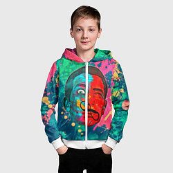 Толстовка на молнии детская Dali Art, цвет: 3D-белый — фото 2