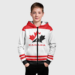 Толстовка на молнии детская Canada Team, цвет: 3D-черный — фото 2