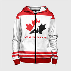 Толстовка на молнии детская Canada Team, цвет: 3D-красный