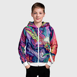 Толстовка на молнии детская Hyper Beast Style, цвет: 3D-белый — фото 2