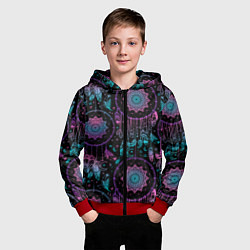Толстовка на молнии детская Ловцы снов, цвет: 3D-красный — фото 2