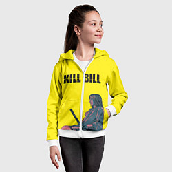 Толстовка на молнии детская Kill Bill, цвет: 3D-белый — фото 2