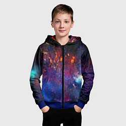 Толстовка на молнии детская Космос, цвет: 3D-синий — фото 2