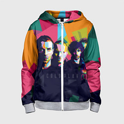 Толстовка на молнии детская Coldplay, цвет: 3D-меланж