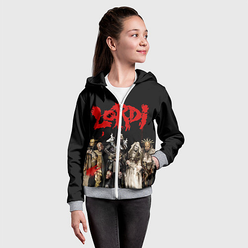 Детская толстовка на молнии LORDI / 3D-Меланж – фото 4