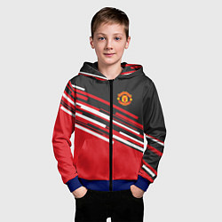 Толстовка на молнии детская Man UTD FC: Sport Line 2018, цвет: 3D-синий — фото 2