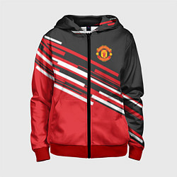 Толстовка на молнии детская Man UTD FC: Sport Line 2018, цвет: 3D-красный