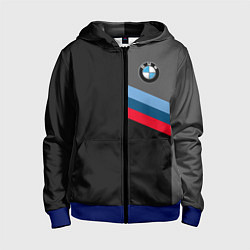 Толстовка на молнии детская BMW БМВ, цвет: 3D-синий