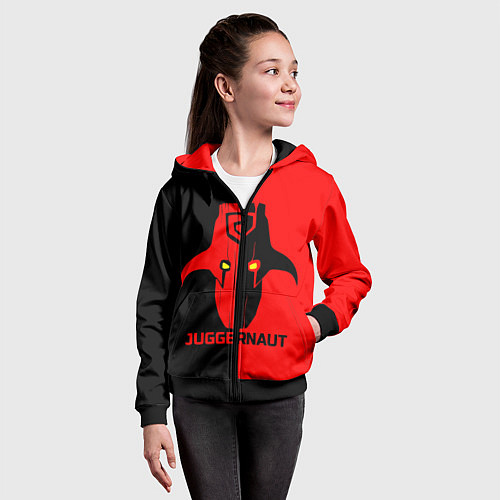 Детская толстовка на молнии Juggernaut Blood / 3D-Черный – фото 4